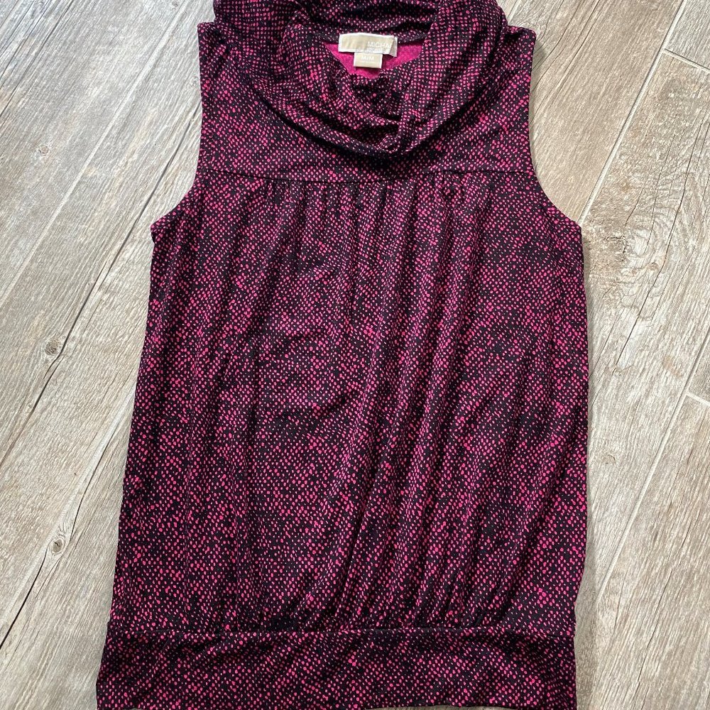 Michael Kors Pink & Black Sleeveless Top